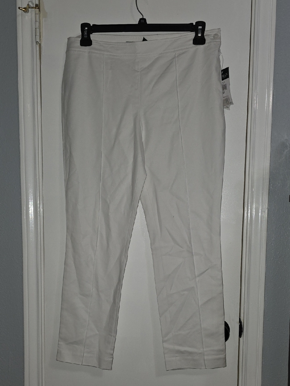 NWT Lauren Ralph Lauren White Ankle Pants Sz 12 - Picture 1 of 8